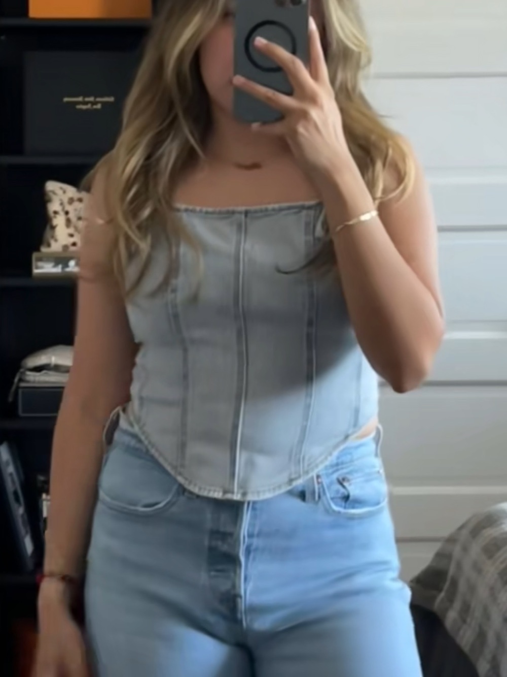 DENIM CORSET TOP